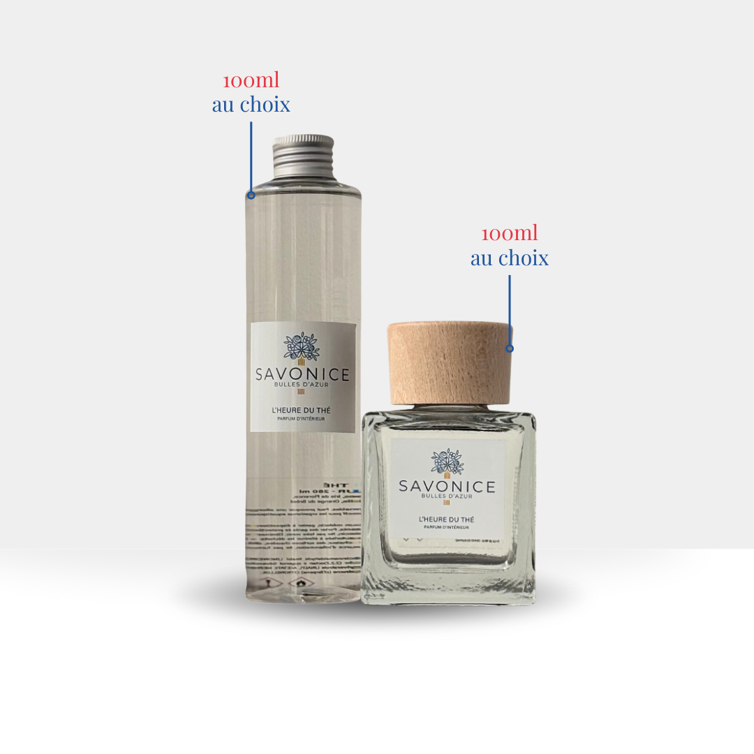 Lot 1 Parfum d'ambiance 100ml + 1 Recharge 100ml au choix