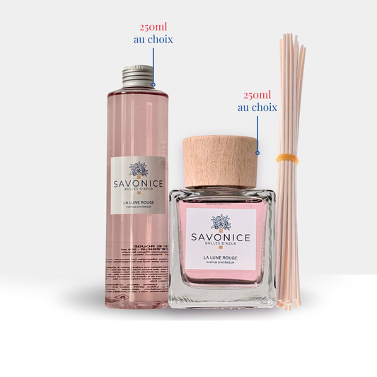 Lot 1 Parfum d'ambiance 250ml + 1 Recharge 250ml au choix